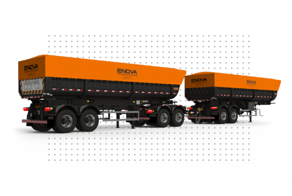Semirreboque Rodotrem Basculante Aço de Alta Resistência 70 m³ (35 + 35)